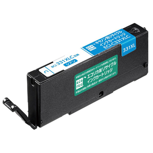 エコリカ BCI-331XLC互換リサイクルインクカートリッジ シアン ECI-C331XLC-イメージ1