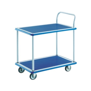 トラスコ中山 TRUSCO プレス製台車 ドンキーカート 2段式片袖タイプ740×480 FC699HN-4145011-イメージ1
