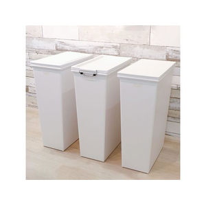 天馬 スリム ゴミ箱 45L 防臭 フタ パッキン付 大容量 ホワイト FCE450W-ELP-SP45DEO-イメージ10