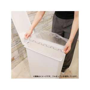 天馬 スリム ゴミ箱 45L 防臭 フタ パッキン付 大容量 ホワイト FCE450W-ELP-SP45DEO-イメージ4