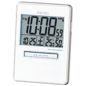 SEIKO 電波目覚まし時計 白パール印刷 SQ699W SEIKO 電波目覚まし時計 白パール印刷 SQ699W