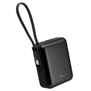 ラスタバナナ PD20W対応 TYPE-C1ポート/USB1ポート TYPE-C直付超小型モバイルバッテリー 10000MAH 10CM ブラック RLI100C20W06BK-イメージ1
