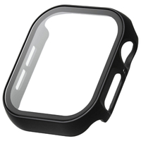 エレコム Apple Watch Series 10(42mm)用フルカバーケース プレミアムガラス/ゴリラ/高透明 ブラック AW-24BFCGOBK