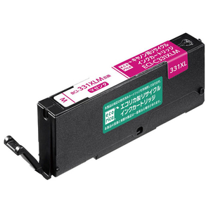 エコリカ BCI-331XLM互換リサイクルインクカートリッジ マゼンタ ECI-C331XLM-イメージ1