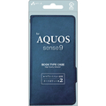 エアージェイ AQUOS sense9用ソフトレザー手帳型ケース ブルー AC-AQS9 PB BL