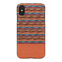 Man & Wood iPhone XS Max用天然木ケース Browny Check I13894I65