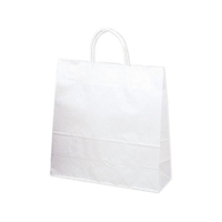 タカ印 手提げ袋 白無地 320×110×320mm 50枚 FCE147Z-50-5200