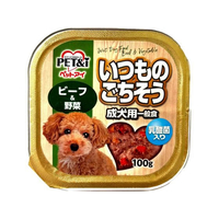 ペットアイ いつものごちそう 成犬用 ビーフ&野菜 100g FCE098N