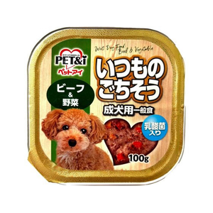 ペットアイ いつものごちそう 成犬用 ビーフ&野菜 100g FCE098N-イメージ1