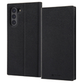 レイアウト Galaxy S21 5G用耐衝撃 手帳型レザーケース サイドマグネット TETRA ブラック RT-GS21TBC1/BB