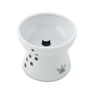 猫壱 ハッピーダイニング 猫用 脚付フードボウル L 猫柄 F360769-イメージ1