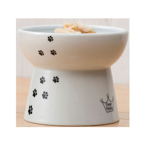 猫壱 ハッピーダイニング 猫用 脚付フードボウル L 猫柄 F360769-イメージ7