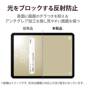 エレコム iPad 第10世代(2022年モデル)用フィルム 紙心地 反射防止 文字用 なめらかタイプ TB-A22RFLAPNS-イメージ6