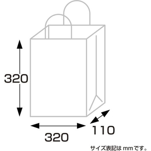 タカ印 手提げ袋 エメラルド 320×110×320mm 50枚 FCE148Z-50-5208-イメージ7