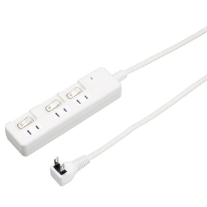 ヤザワ 雷ガｰド付3個口節電タップ5m ホワイト H8KS335WH-イメージ1