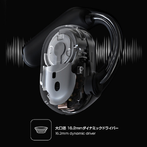 HAYLOU オープンイヤーイヤホン Purfree Buds OW01 ブラック HL-OW01BK-イメージ11