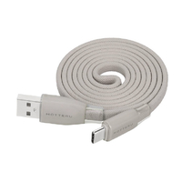 MOTTERU マグネットフラットケーブル USB-A-C 1m ラテグレージュ MOT-MGFAC100-GY
