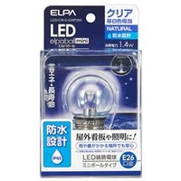 エルパ LED装飾電球 E26口金 全光束60lm(1．4Wミニボール球形タイプ) 昼光色相当 LDG1CN-G-GWP255