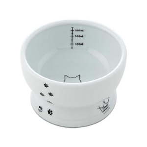 猫壱 ハッピーダイニング 脚付ウォーターボウル シリコン付き 猫柄 F360770-イメージ1