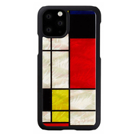 ikins iPhone 11 Pro Max用天然貝ケース Mondrian I16895I65R