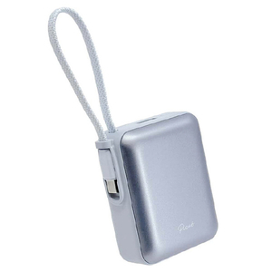 ラスタバナナ PD20W対応 TYPE-C1ポート/USB1ポート TYPE-C直付超小型モバイルバッテリー 10000MAH 10CM ブルー RLI100C20W06BL-イメージ1