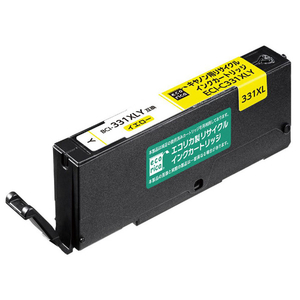 エコリカ BCI-331XLY互換リサイクルインクカートリッジ イエロー ECI-C331XLY-イメージ1