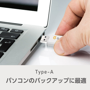 e angle USB3．2(Gen1)TypeC-A対応USBメモリ 64GB ホワイト ANGV-CRUAC064-A-W-イメージ5