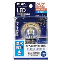エルパ LED電球 E26口金 全光束55lm(1．4W装飾電球 ミニボールタイプ) クリア電球色相当 elpaball mini LDG1CL-G-GWP256
