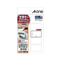 エーワン 手書きもプリントもできるラベル10面角型12枚 F875475-26009