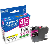 JIT 互換リサイクルインクカートリッジ [ブラザー LC412M] マゼンタ マゼンタ JIT-B412M
