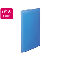 リヒトラブ リクエスト 透明クリヤーブック A2 20ポケット ブルー 4冊 1パック（4冊） F826290-G3117-8