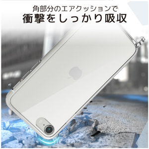 エレコム iPhone SE(第3世代)/SE(第2世代)/8/7用ハイブリッドケース ショルダーストラップホール付き クリア PM-A22SHVCKSHCR-イメージ6