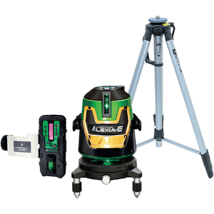 シンワ測定 レーザーロボ ＬＥＸＩＡ－Ｅ ５１ＡＲ グリーン 受光器・三脚セット 縦4方向・横全周・地墨 70897-イメージ1