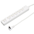 ヤザワ 雷ガｰド付6個口節電タップ5m ホワイト H8KS665WH