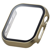エレコム Apple Watch Series 10(42mm)用フルカバーケース プレミアムガラス/高透明/メタリック ゴールド AW-24BFCGPGD