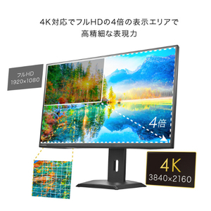 I・Oデータ 90W給電USB Type-C搭載 31．5型液晶ディスプレイ LCD-CU322V-F-イメージ6
