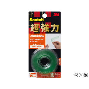 3M スコッチ 超強力両面テープ 透明素材用 19mm×1.5m 60巻 F179959-KTD-19-イメージ1