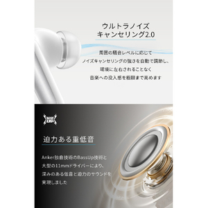 Anker 完全ワイヤレスイヤホン P41i ホワイト A3937N21-イメージ5