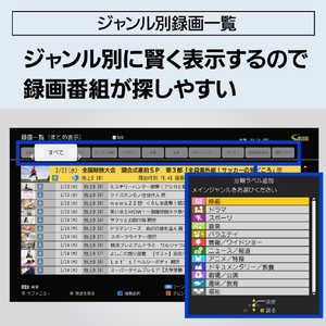 パナソニック 1TB HDD内蔵ブルーレイレコーダー DIGA DMR-2W103-イメージ9