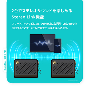 AVIOT AVIOT ブルートゥーススピーカー ブラック WS-Q1PNK-BK-イメージ18