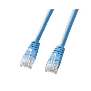 サンワサプライ エンハンスドカテゴリ5より線LANケーブル（2m） ライトブルー KB-T5Y-02LBN-イメージ1