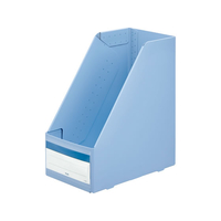 プラス 丈夫な置き勉ボックスファイル ワイドタイプ ブルー FCJ506C-FL-208SF/79-990