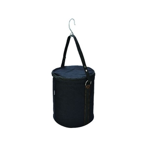 トラスコ中山 TRUSCO/電工バケツ 240×300 ファスナー蓋付 Sフック大付 ブラック FC945DS-1164485-イメージ2