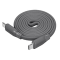 MOTTERU マグネットフラットケーブル USB-C-C 1m スモーキーブラック MOT-MGFCC100-BK