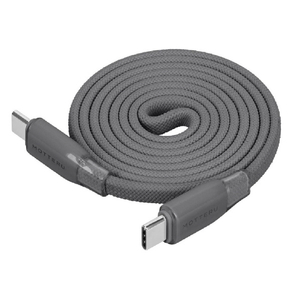 MOTTERU マグネットフラットケーブル USB-C-C 1m スモーキーブラック MOT-MGFCC100-BK-イメージ1