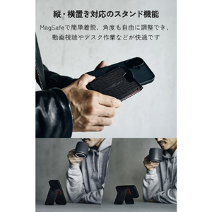 エレコム ZEROSHOCK カードケーススタンド MAGKEEP レッド AMS-MAGCSZERORD-イメージ5