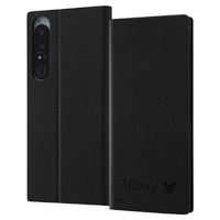 レイアウト Xperia 1 IV用耐衝撃 手帳型レザーケース サイドマグネット ディズニーキャラクター ミッキーマウス RT-RDXP1M4TBC7/MK