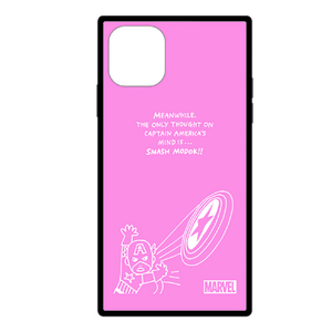 PGA iPhone 11 Pro Max用ガラスハイブリッドケース キャプテン・アメリカ/ピンク PG-DGT19C16CTA-イメージ1