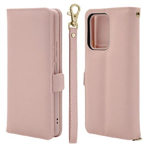 ラスタバナナ OPPO Reno13 A用ハンドストラップ付き手帳型ケース ライトピンク 8833OR13ABHSLPK-イメージ1