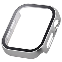 エレコム Apple Watch Series 10(42mm)用フルカバーケース プレミアムガラス/高透明/メタリック シルバー AW-24BFCGPSV